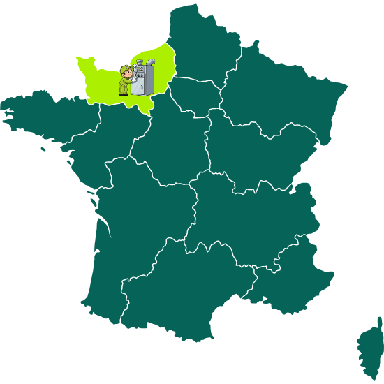 Carte de la région Normandie