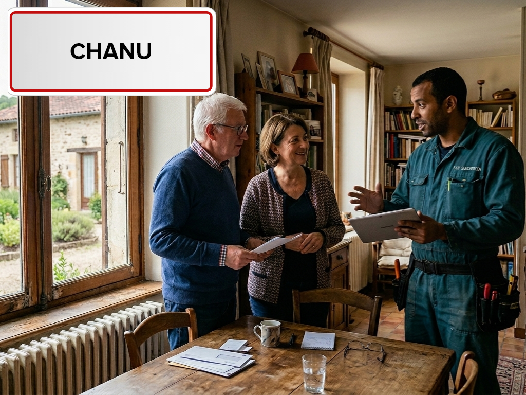 Installation de pompe à chaleur à Chanu (61800) dans l'Orne